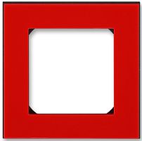 Рамка универсальная ABB EPJ Levit 1-м. красный/дымчатый чёрный картинка